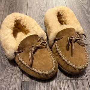 L.L. Bean Tan Rubber Outsole Moccasins